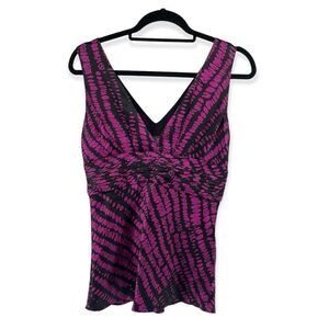 A|X Armani Exchange Women’s Purple 100% Silk Sleeveless Blouse Size 4